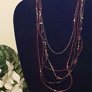 Brown 5 strand necklace